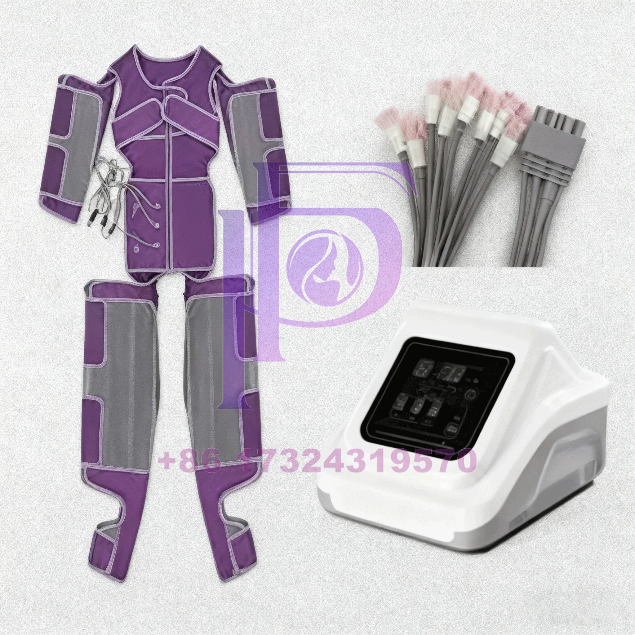 

3-зонный портативный массажный костюм под давлением воздуха для ног, рук, лимфатическая поддержка, устройство для домашнего релаксации и восстановления