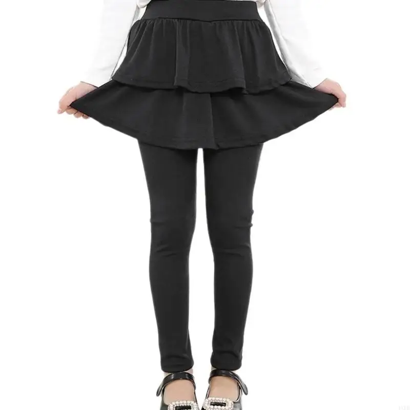  Comfortable Cotton Skirt Leggings Pull On Skirt Pants Elastic Pants for Girls