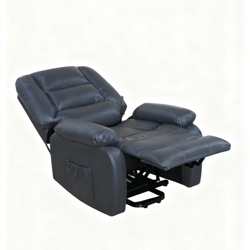 أريكة جلدية حديثة مريحة للغاية بمحرك مزدوج كهربائي قابل للتعديل لغرفة المعيشة لكبار السن