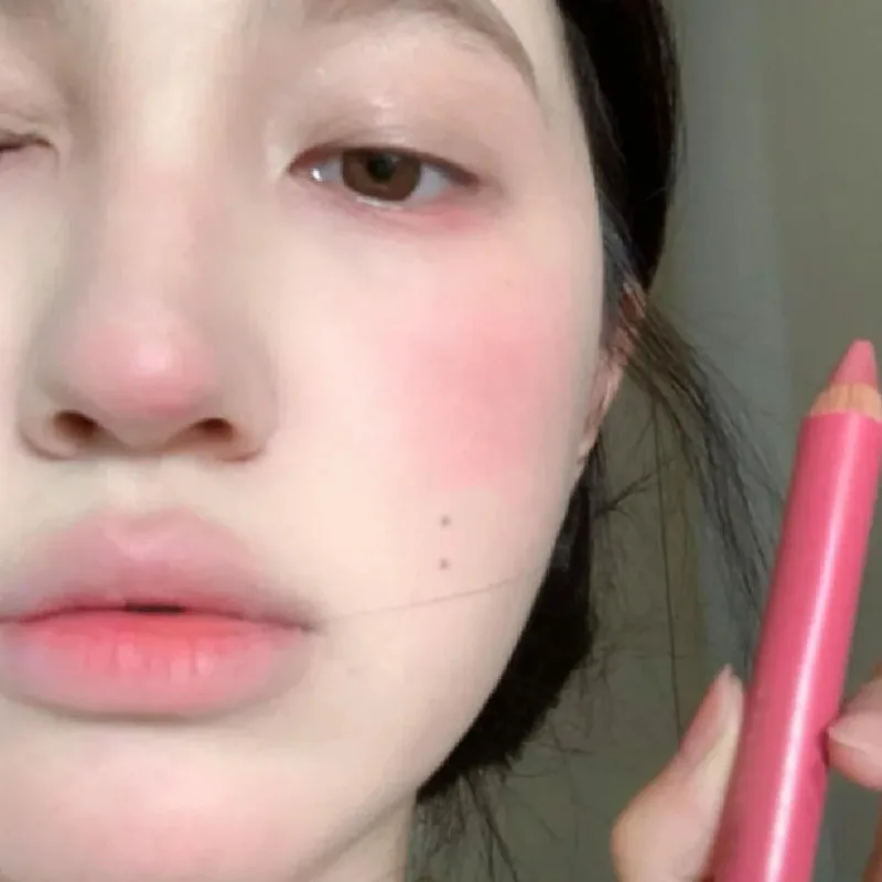 Dauerhafte rosa nackte Rouge-Creme, Doppelkopf, mattierter Rouge-Stift, Gesichtsaufhellung, natürlicher Umriss, Sculpt-Stick, Gel-Make-up-Kosmetik