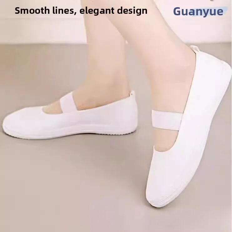 chaussures-en-toile-blanches-unisexes-danse-gymnastique-ecole-sport-antiderapantes-respirantes-chaussures-d'arts-martiaux-reflechissantes-specifications-normales
