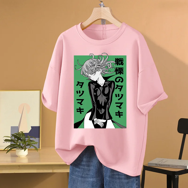 Anime ONE PUNCH MAN Tatsumaki Print T Shirt Couple student street sports casual T-shirt