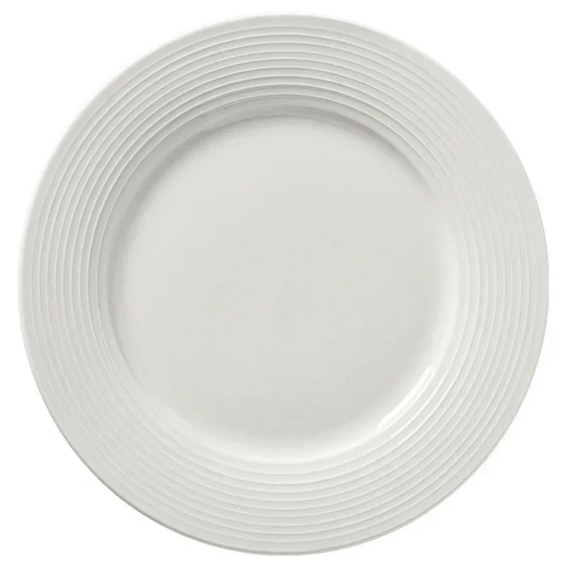 

Retro ceramic flat vegetable high value relief western food pasta breakfast dessert threaded fruit salad plate