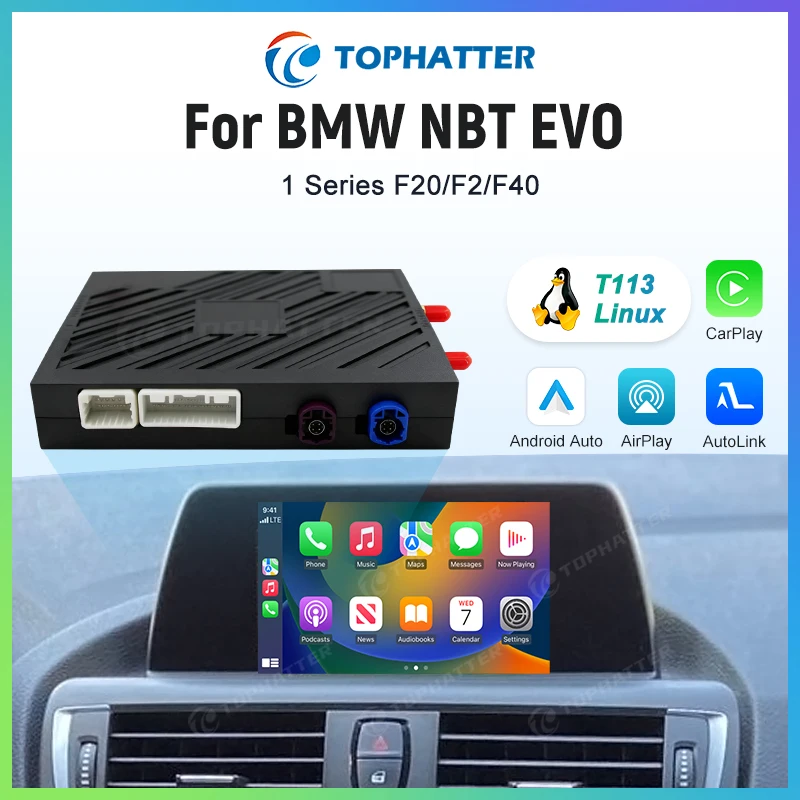 

Wireless CarPlay Android Auto Adapter for BMW 1 Series F20 F21 2011-2021, Compatible with Original Screen, Retains iDrive System