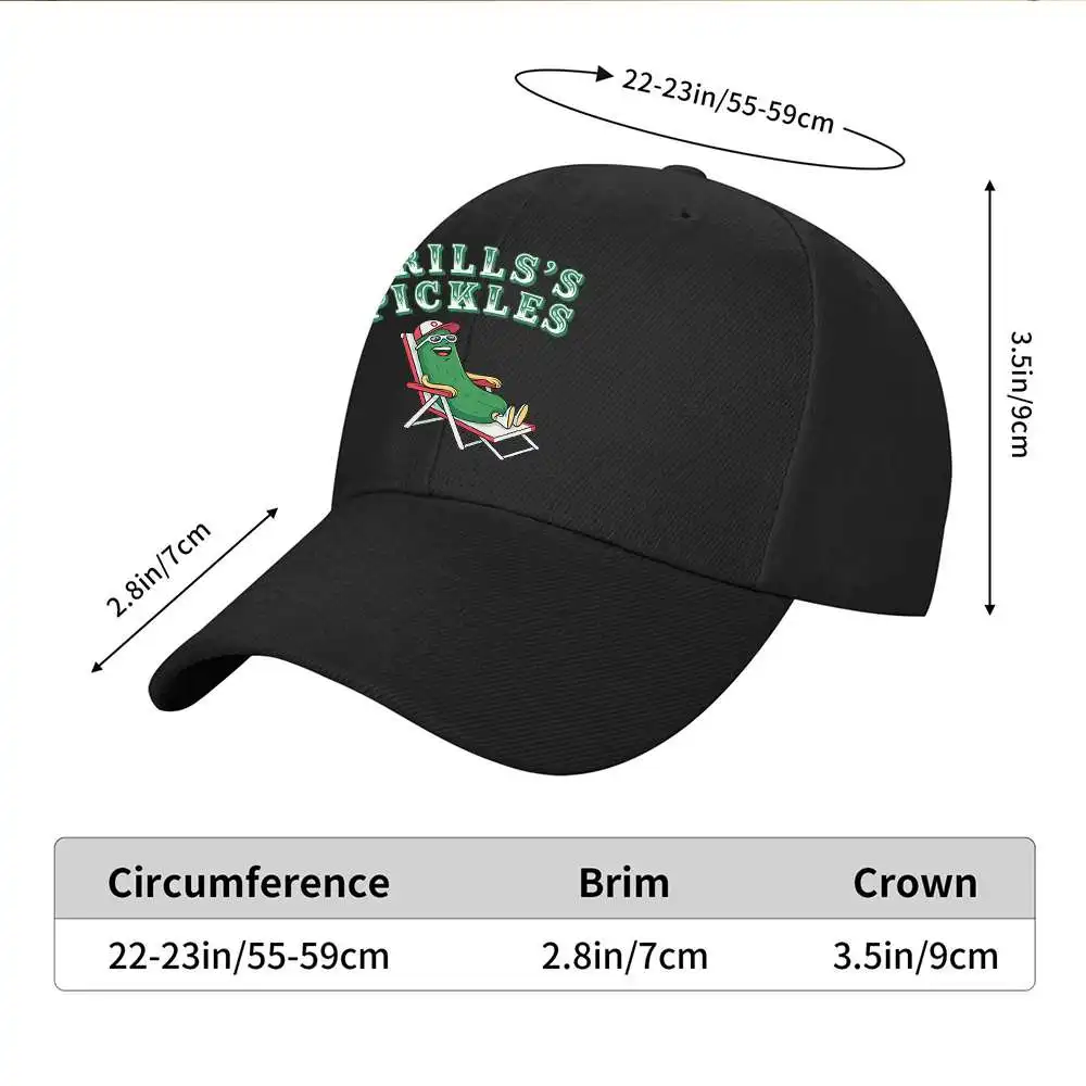 Relaxed Pickle Graphic Baseball Cap Funny Food Lover Unisex Adjustable Outdoor Hat