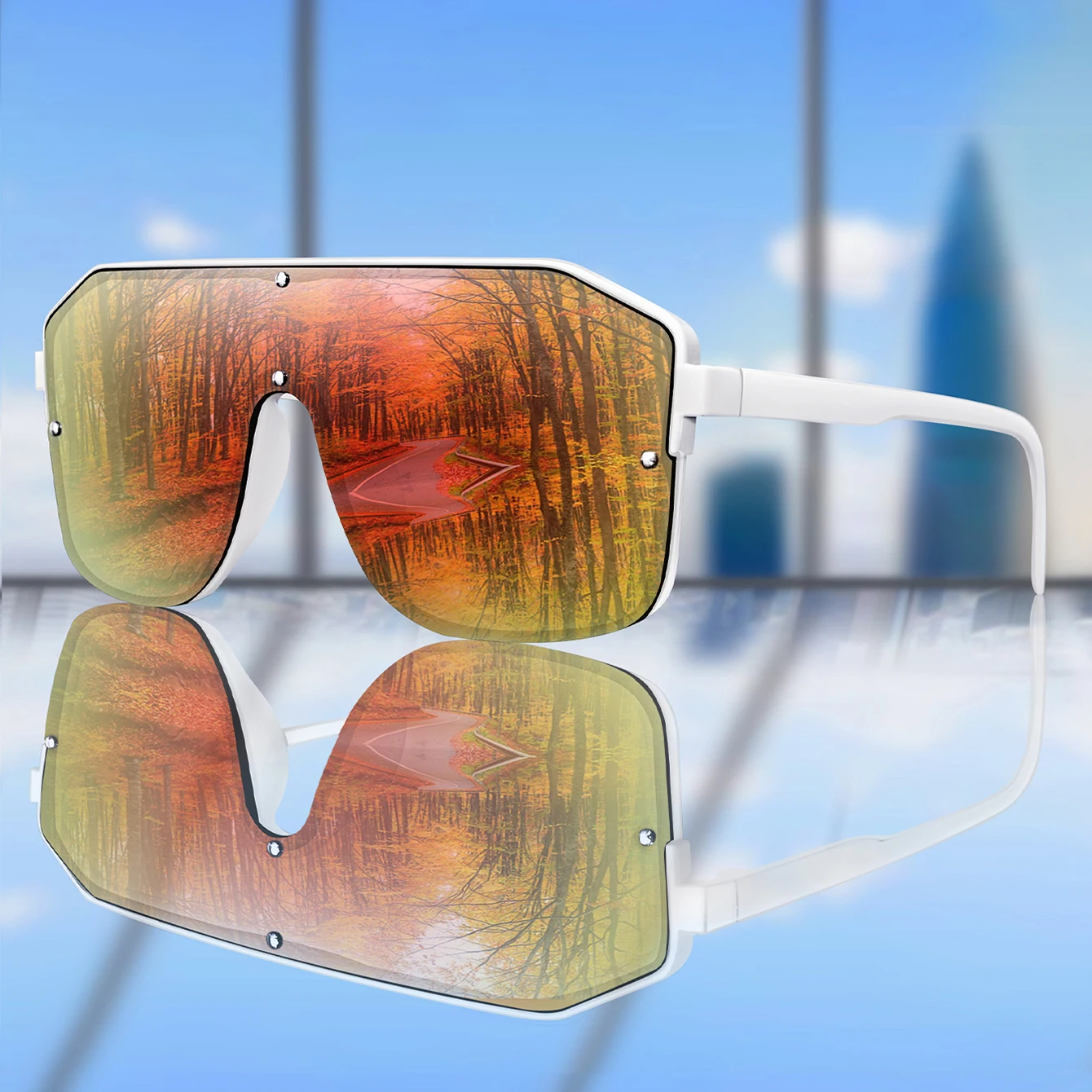 Fashion Square Großen Rahmen Sonnenbrille Männer Frauen Radfahren Winddicht UV Schutz Brille Outdoor Sport Fahren Reise Brillen