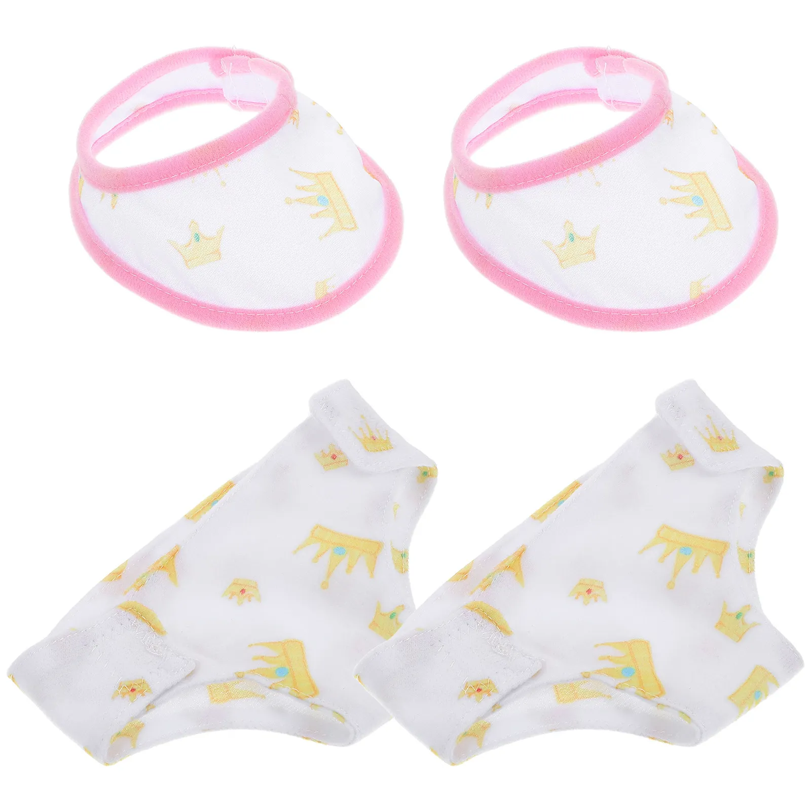 

2 комплекта детского нижнего белья, нагрудников, аксессуаров для одежды, мягкие и удобные, для 18-дюймовых (43 см) кукол-девочек, для ролевых игр, одежда для малышей