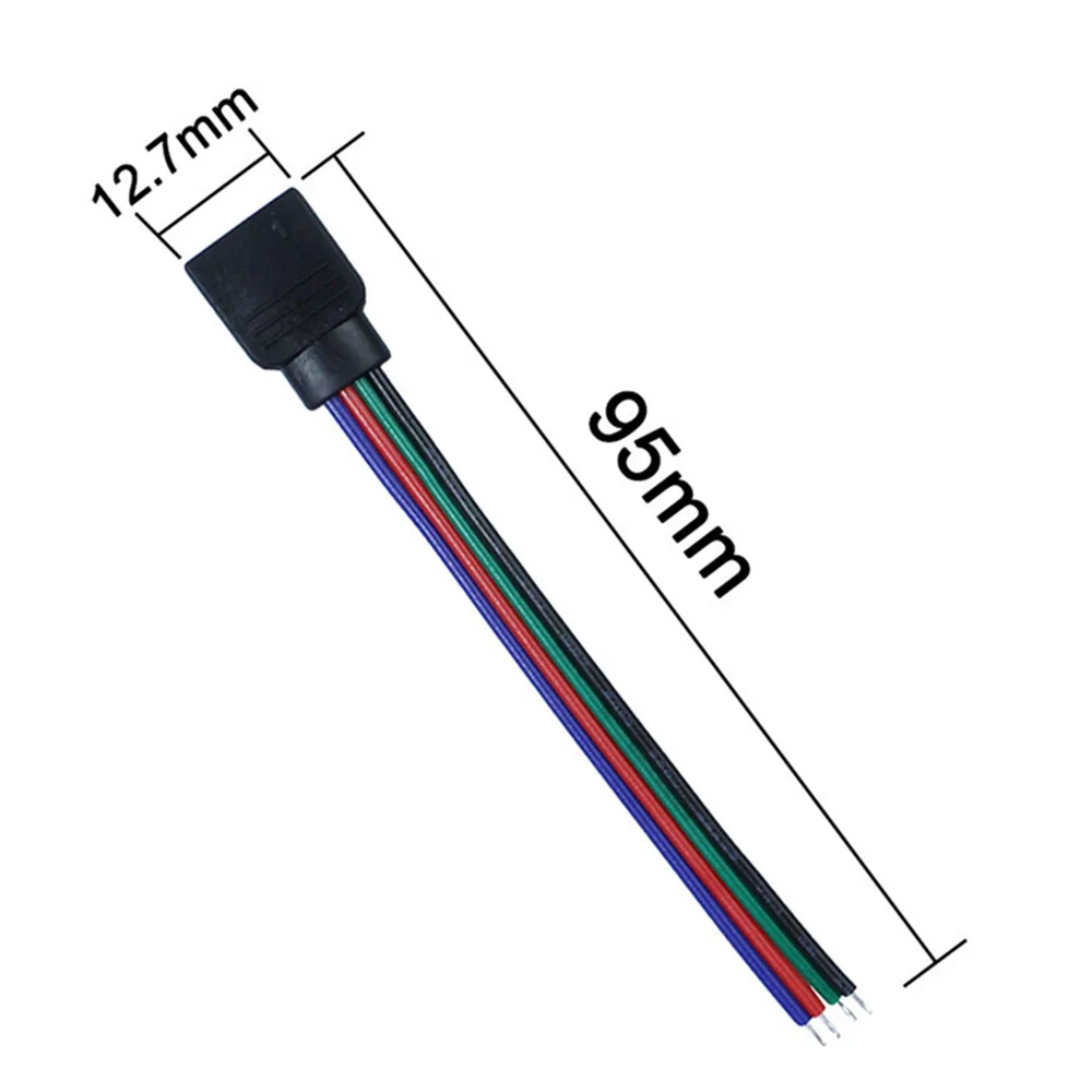 Bộ 5 10Cm 4pin Nam Nữ Dây Để Điều Khiển Cáp Dây Cho 5050 Nhiều Màu Sắc RGB SMD3528 Dây Đèn LED ánh Sáng