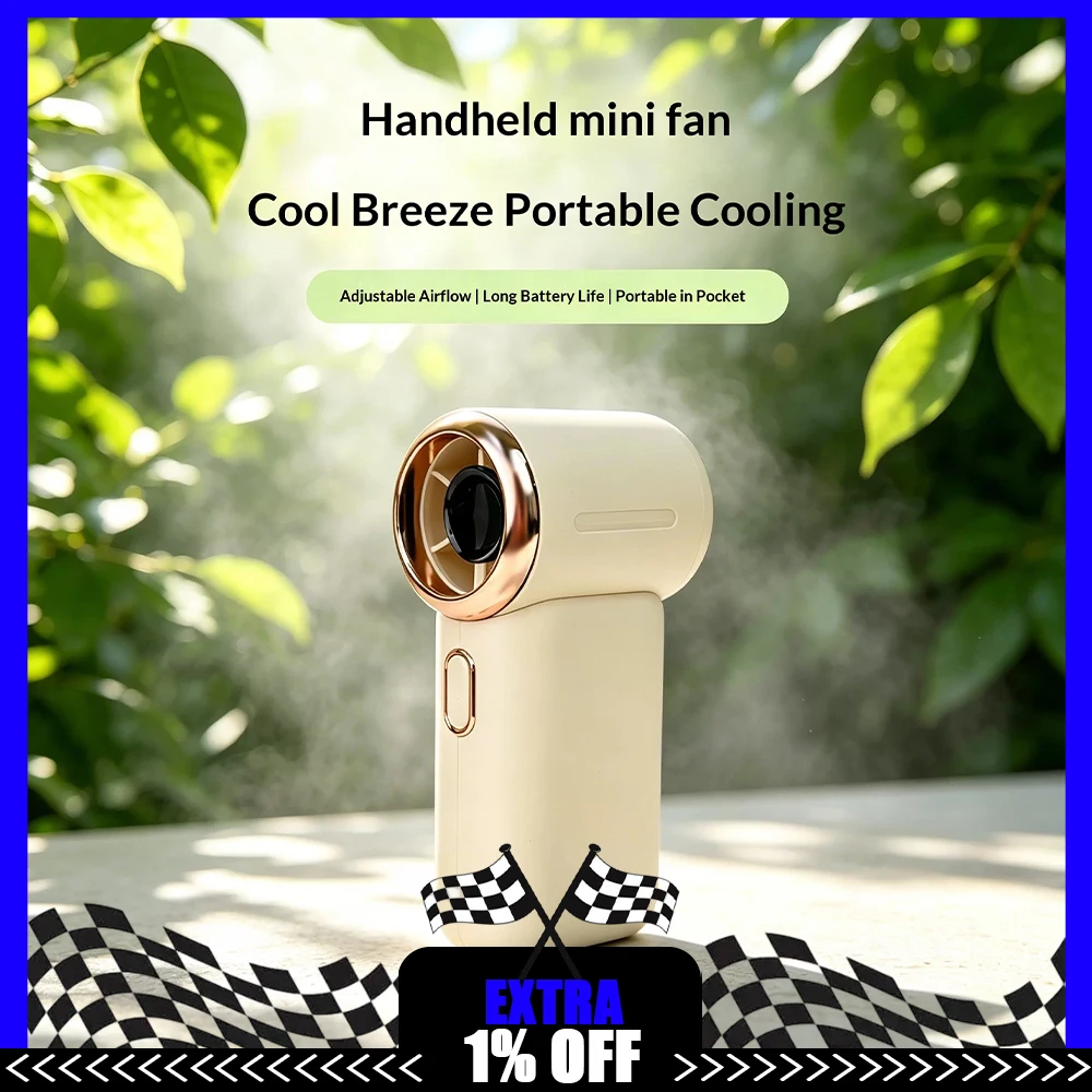 VNEEDTUTU MINI Portable Handheld Small Fan 100 Th Gear Stepless Gear Shifting Handheld Fan Fully Charged For 3 Hours For Gifts
