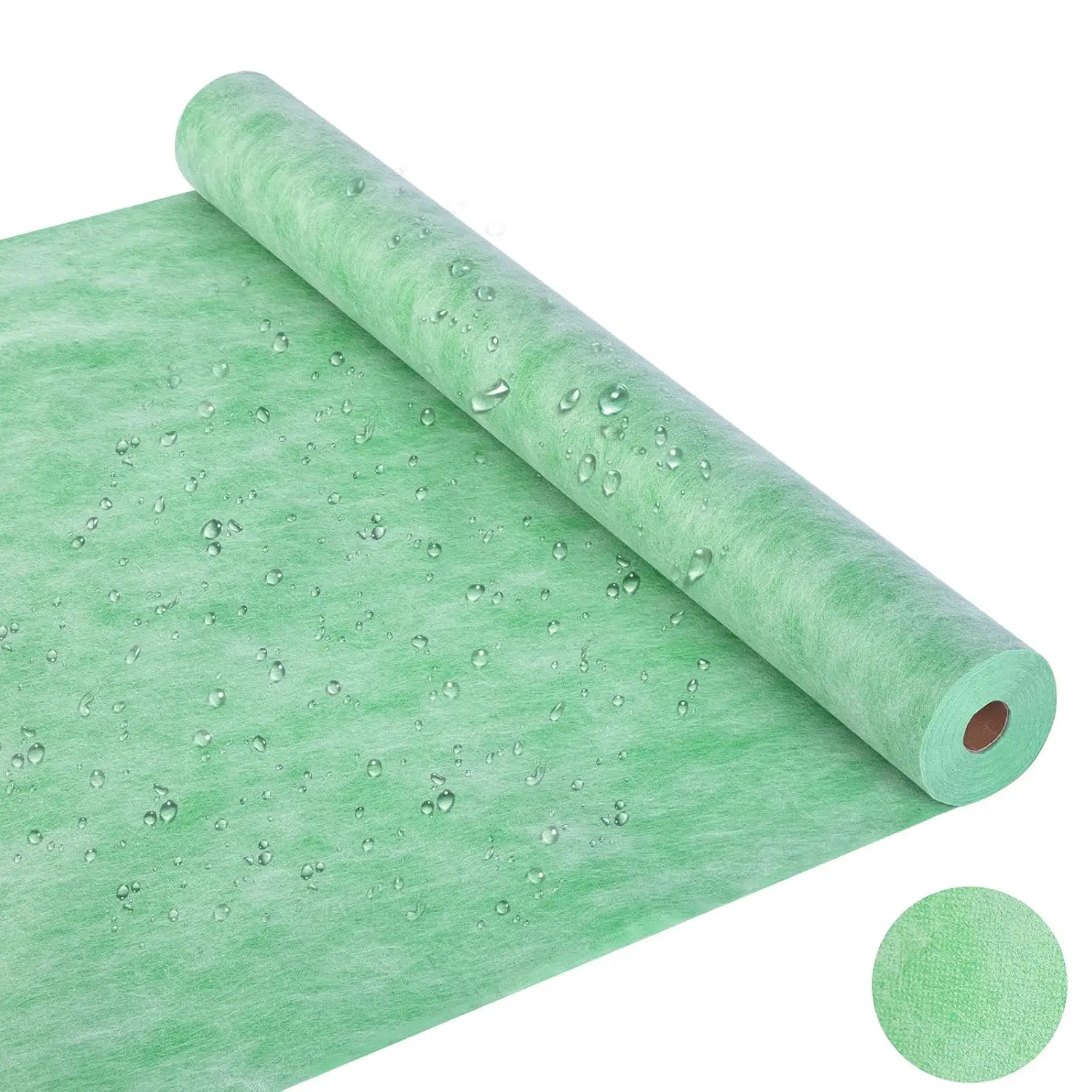 

Waterproof Membrane Flooring Underlayment - 23.6 Mil Thick Polyethylene Fabric Roll 3.3ft x 98.5ft(323 SQ) Waterproofing Solutio