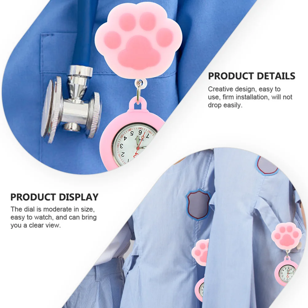 2 قطعة حساسة القط باو ممرضة فوب ساعة تركيب ثابت ليس من السهل كسرها هدية عظيمة للممرضات والأطباء ممرضة ساعة #2