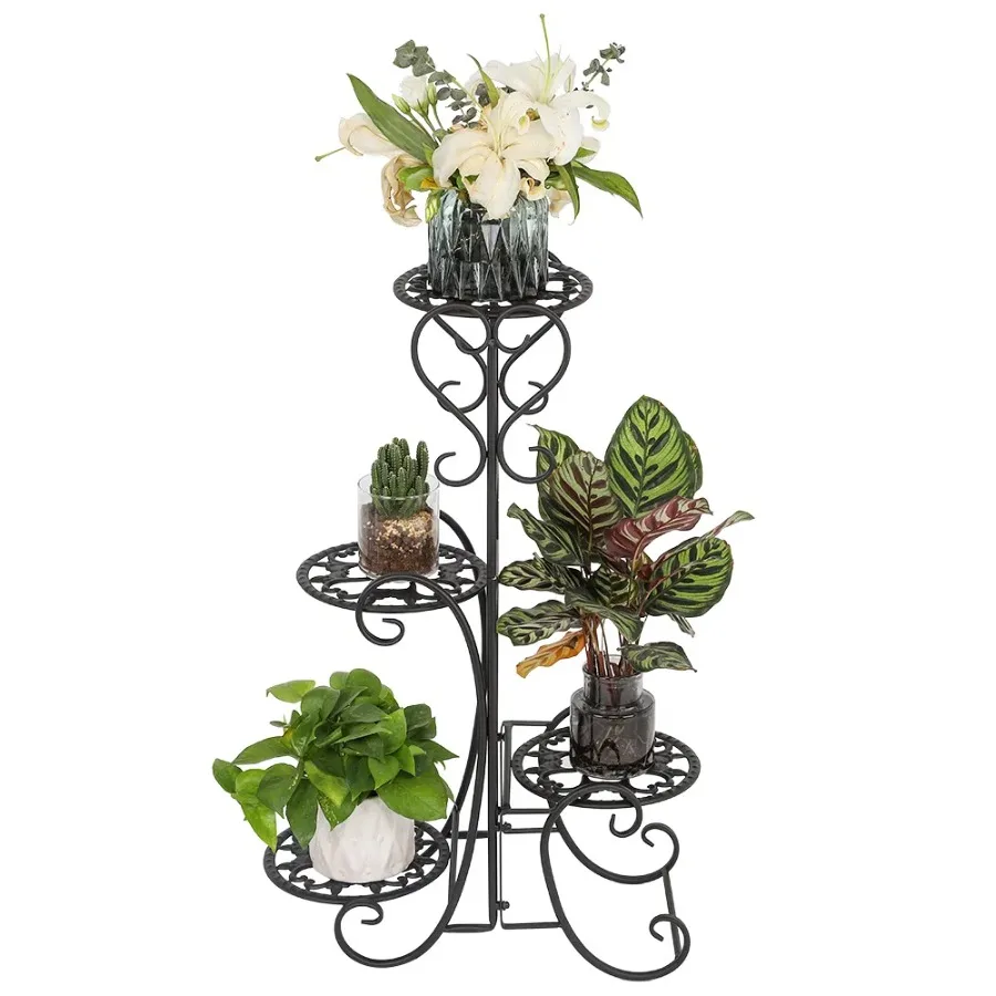 

Garden Multi Tier Metal Plant Stand Flower Pot Rack Display Stand Shelf Home