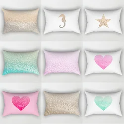 Hot Sale Beautiful Pink Heart Shape Pillow Covers High Quality Short Plush Velvet Rectangle Pillow Cases Room Decor