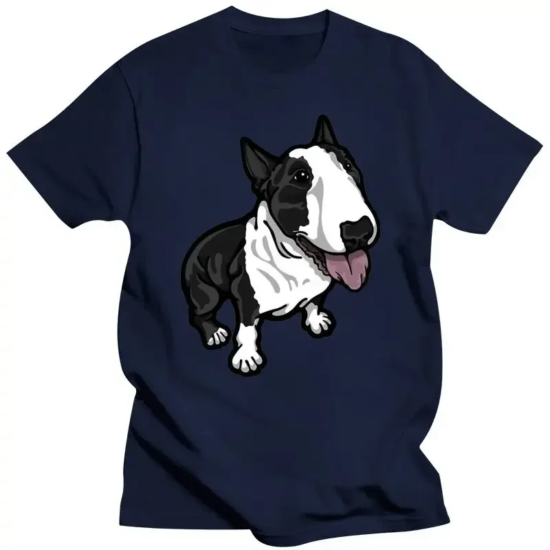 Mens Sweatshirt Tees Casual Tshirts Hot Sale New Happy Bull Terrier Men TShirt Popular Party Big Size Cotton Short Sleeve Custom