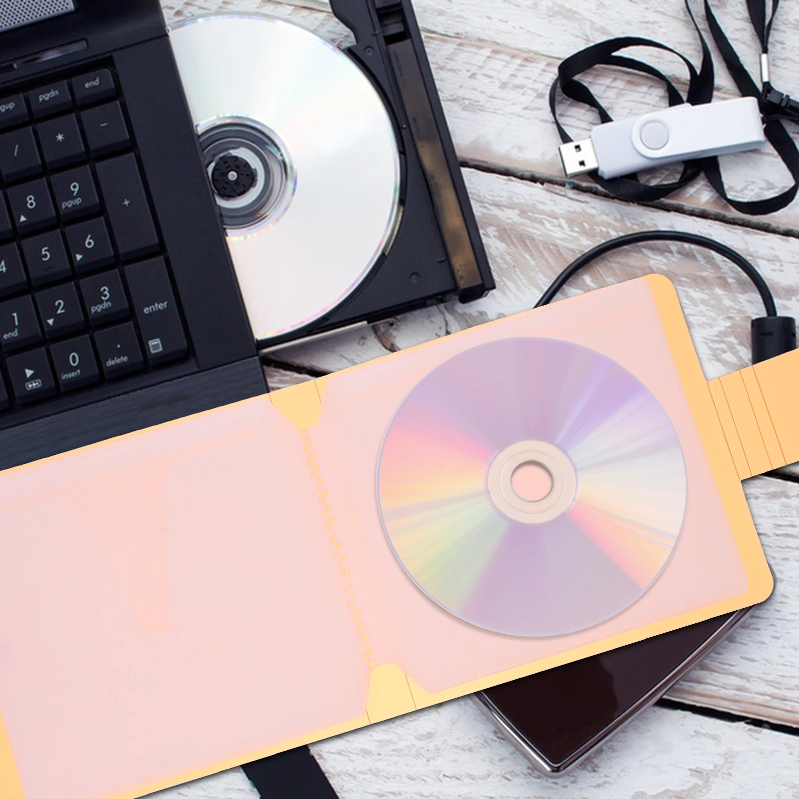 

1Pcs Compact Dvd Cd Storage Bag Waterproof Scratch-Resistant Disc Wallet Portable Media Organizer for Travel Car Storage