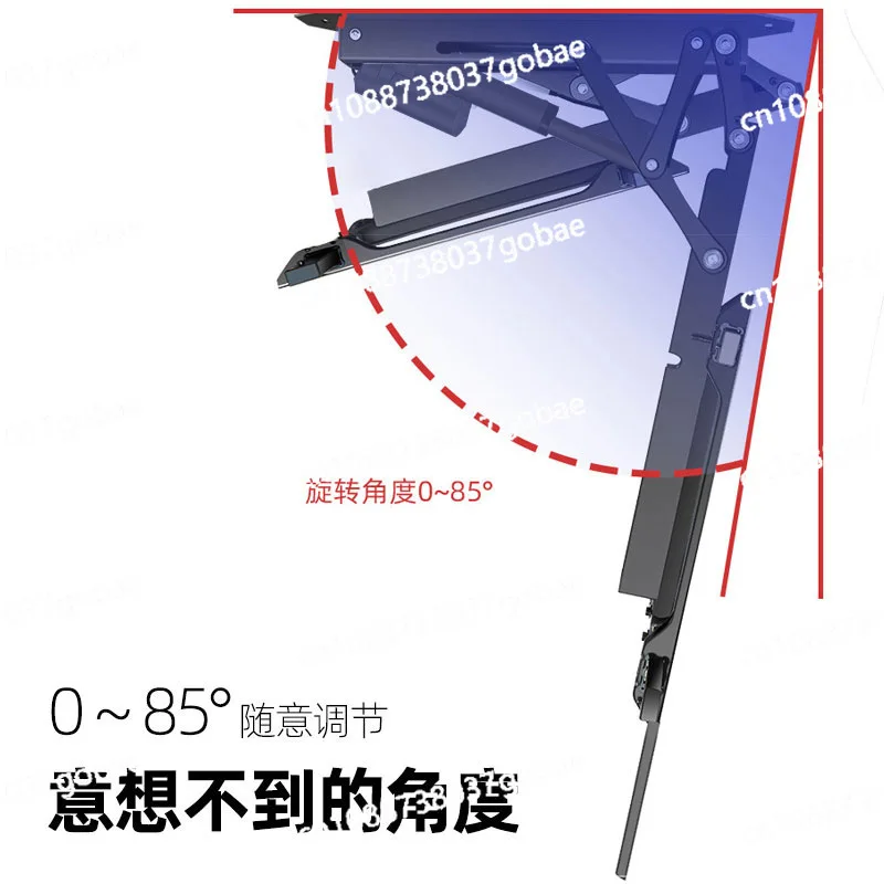 Dispositivo elétrico para tv, suporte de elevação com controle remoto, dobrável e giratório de 32 a 75 polegadas