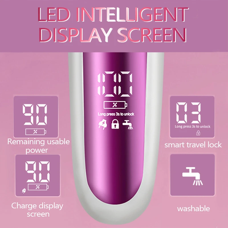 3in1 Rechargeable Women Epilator For Face Body Electric Shaver Female Hair Removal Bikini Trimmer Leg Lady Shaver Callus Remover