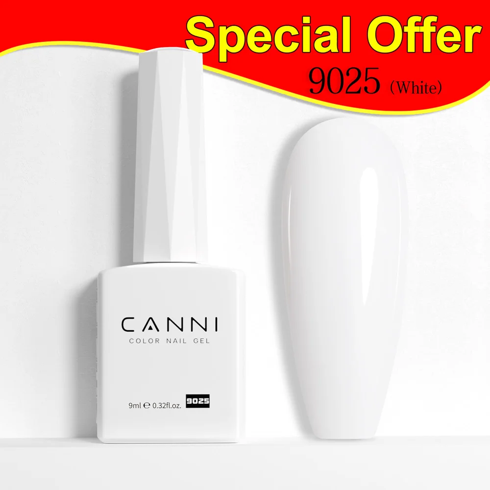 CANNI Classical Pure Black Nail Gel Polish Super Long Wear Diamond Tempered Top Coat Nude Jelly Pink China Red Color Varnish Gel