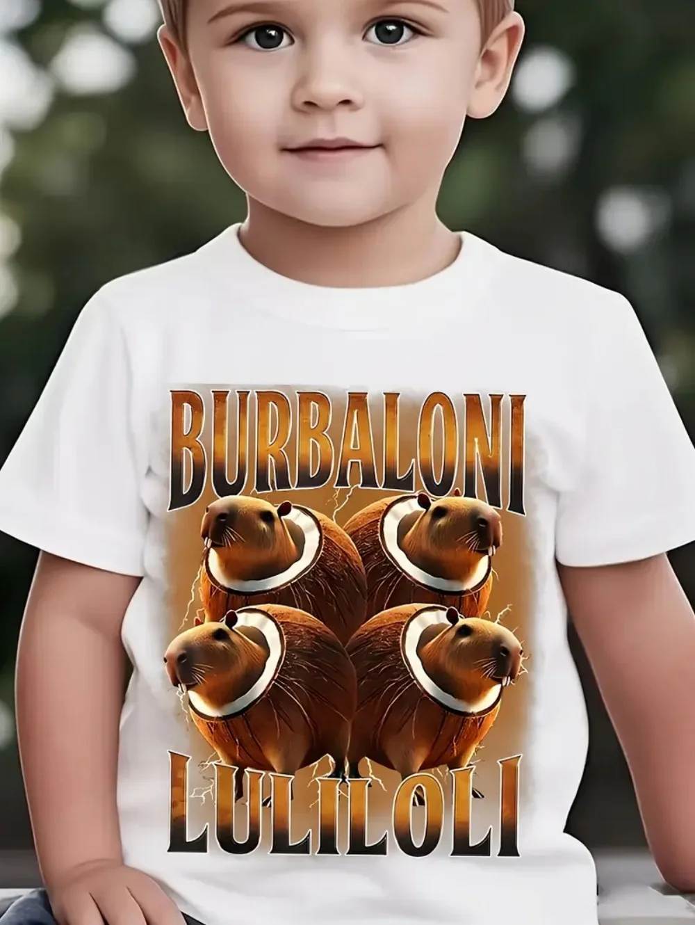 تي شيرت إيطالي من Brainrot للأطفال الأولاد والبنات تي شيرت صيفي جديد بأكمام قصيرة تي شيرت تونغ تونغ صحور موضة ملابس أطفال للأولاد