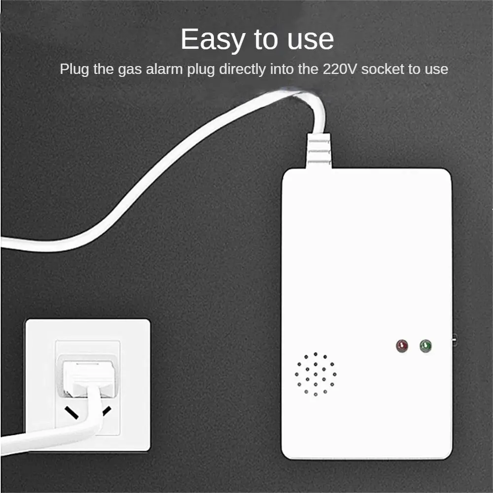 CORUI Combustible Gas Alarm Sensor Gas Leakage Detector EU Plug Standalone Natural/Liquefied Gas Leak Detector For Home Security