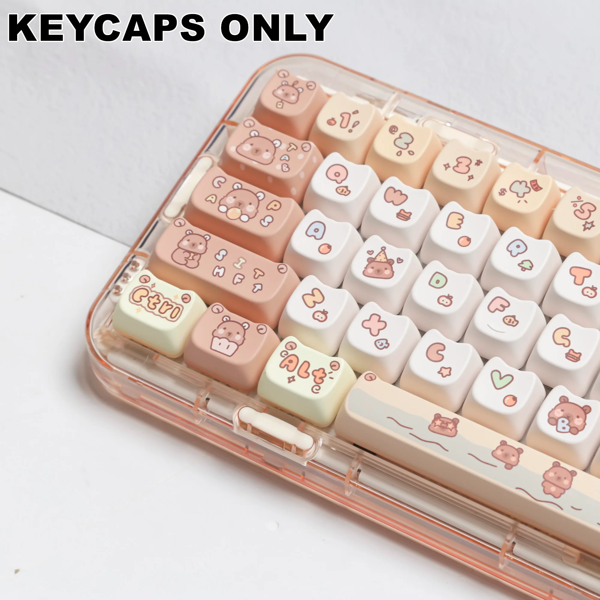 Imagem -04 - Capivara Pbt Keycaps Mao Perfil Dye-sublimated Keycap Conjunto para mx Cherry Gateron Switch Kit Teclado Mecânico 134 Chaves