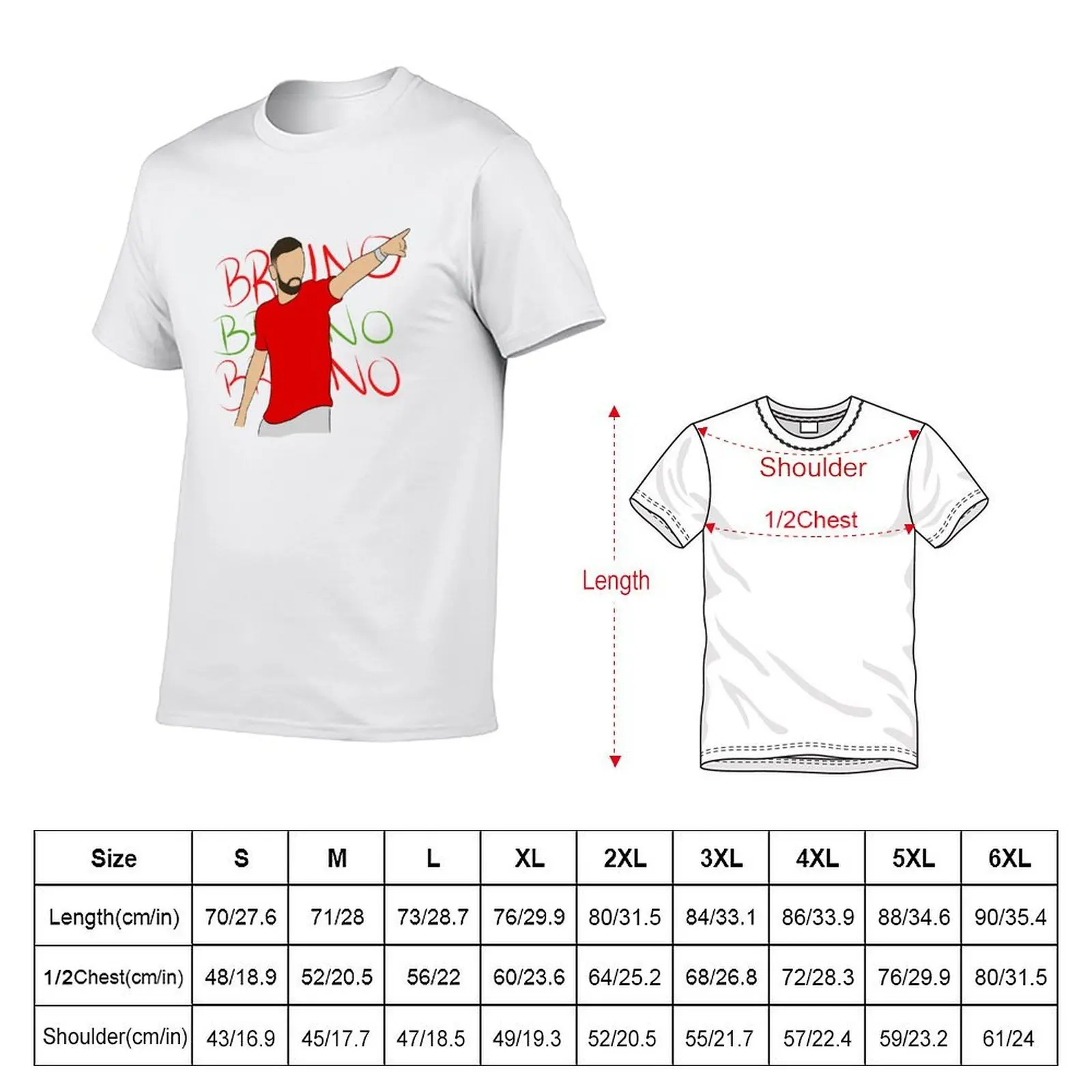 Bruno Bruno Bruno Artwork (Bruno Fernandes) T-Shirt t shirts for man graphic tees mens graphic t shirts T-Shirt