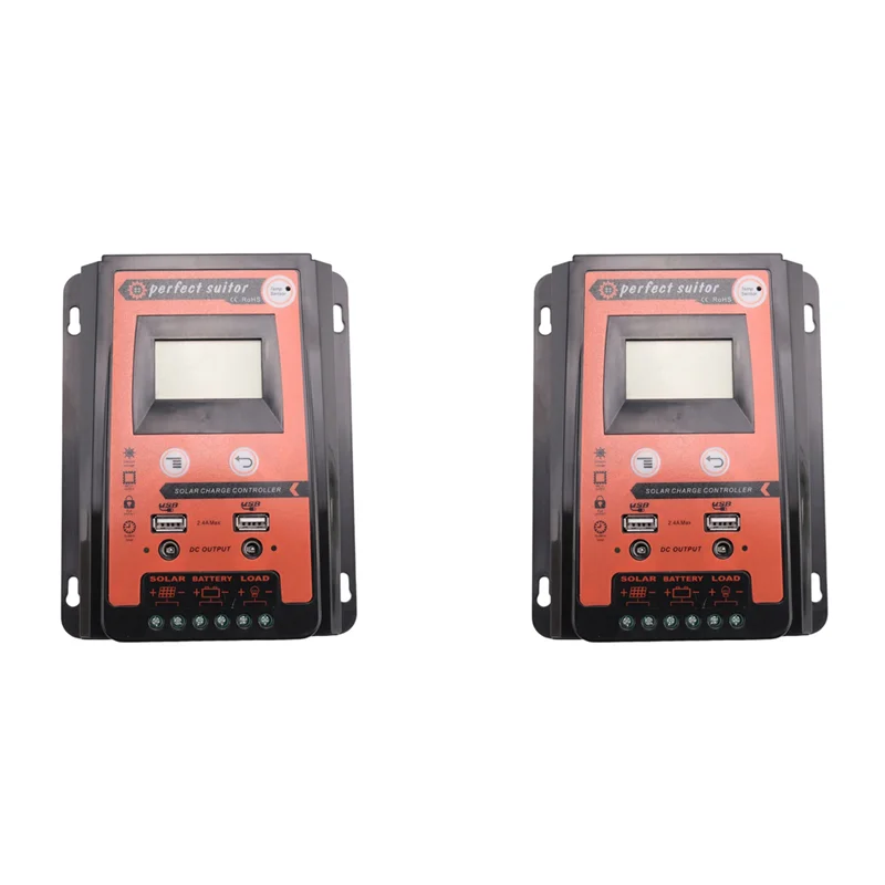 

AB42-2X 30A MPPT PWM Solar Charge Controller 12V 24V Solar Panel Battery Regulator Dual USB Port LCD Display