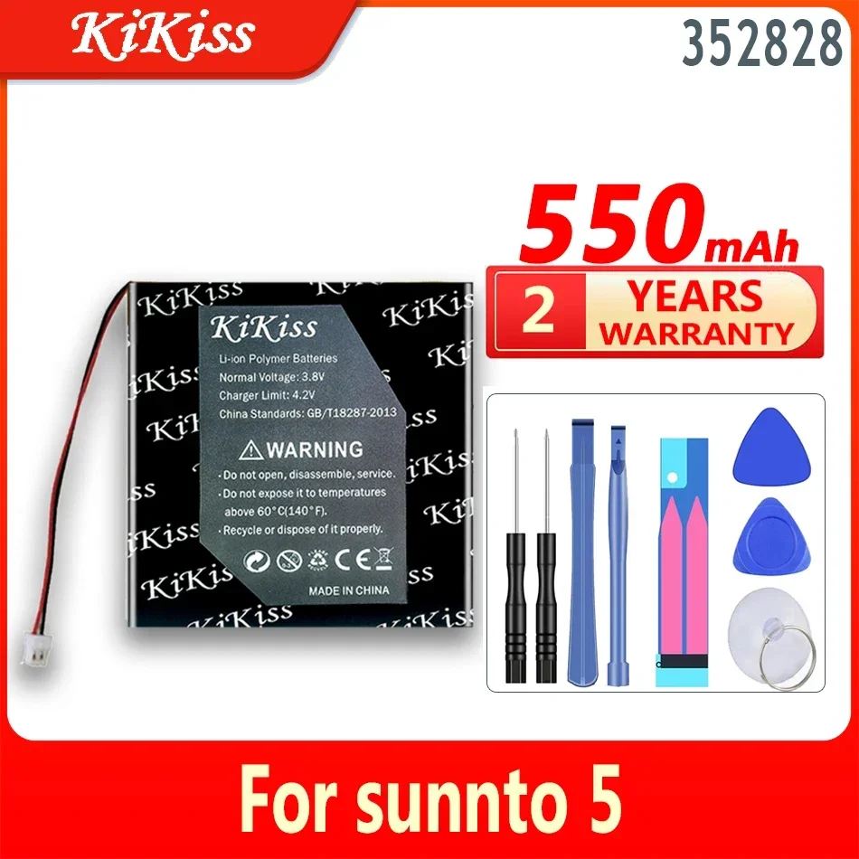 

KiKiss Battery 352828 550mAh For sunnto 5 sunnto5 spartan trainer cel smart watch High Capacity Bateria