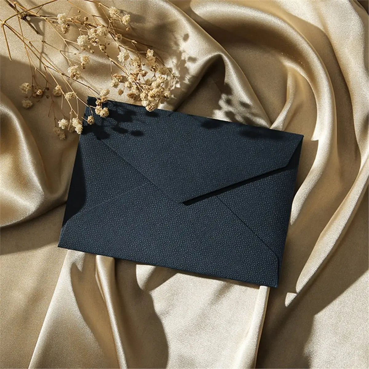 【New User-Coupon!】50pcs High-Grade Western Linen Texture Envelopes for Wedding Invitations, 250g Paper, 16.5x11cm A
