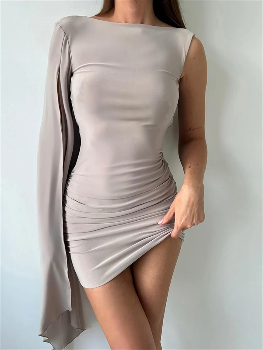 WEIRD PUSS Sexy Bal Bodycon Dr vrouwen Geplooide Afslanken Hot Girl Butt Die Rok Strakke Pasvorm Polyester Stof