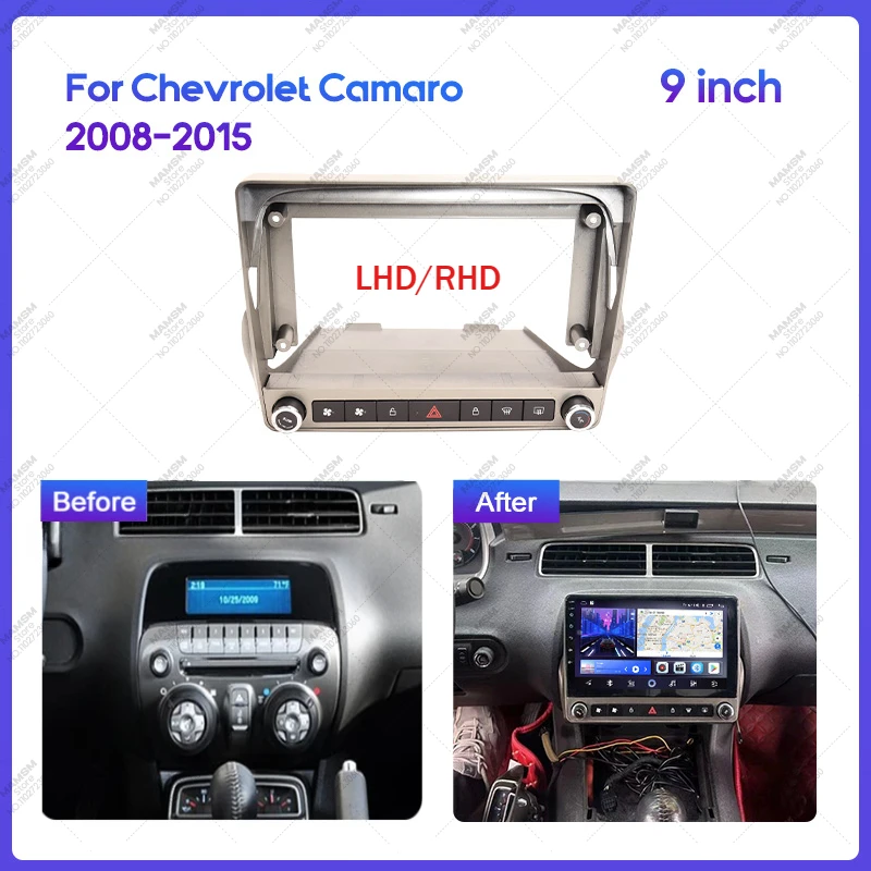 Car Radio Plastic Fascias Panel Dashboard FOR Chevrolet Camaro 2008-2023 9inch Installation Android Multimedia Player Frame