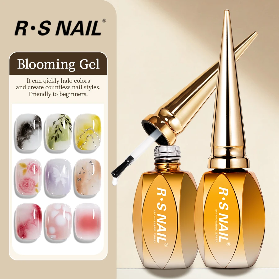 12g Transparent Blooming Gel Clear Blossom Gradient Nail Polish UV LED Cured Soak Off Semi-Permanent Varnish Nail Art Gel RSNAIL