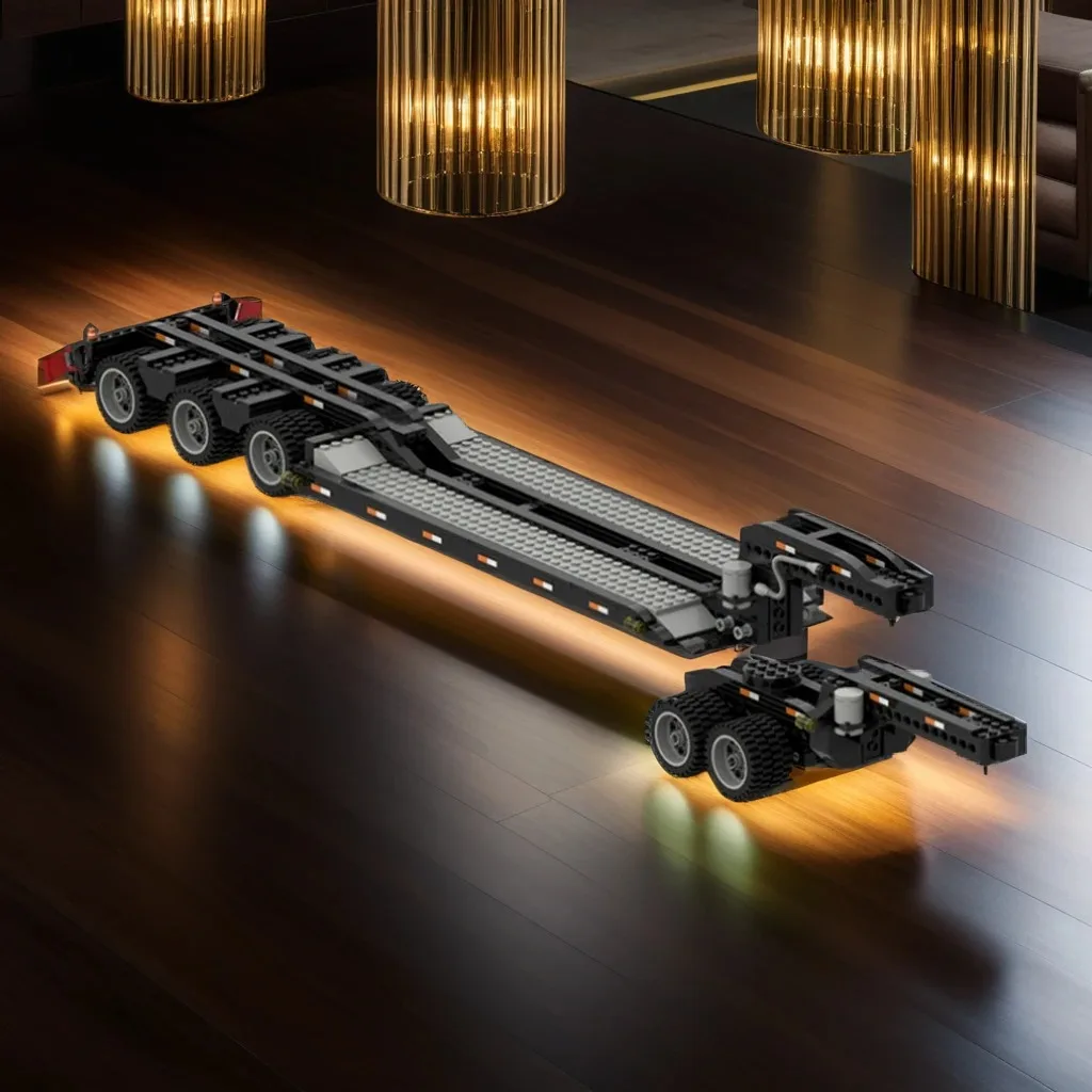 

817pcs MOC Heavy-Duty Trailer for 5580 Highway Rig Cargo Design DIY Model Building Blocks Birthday Toys Gift