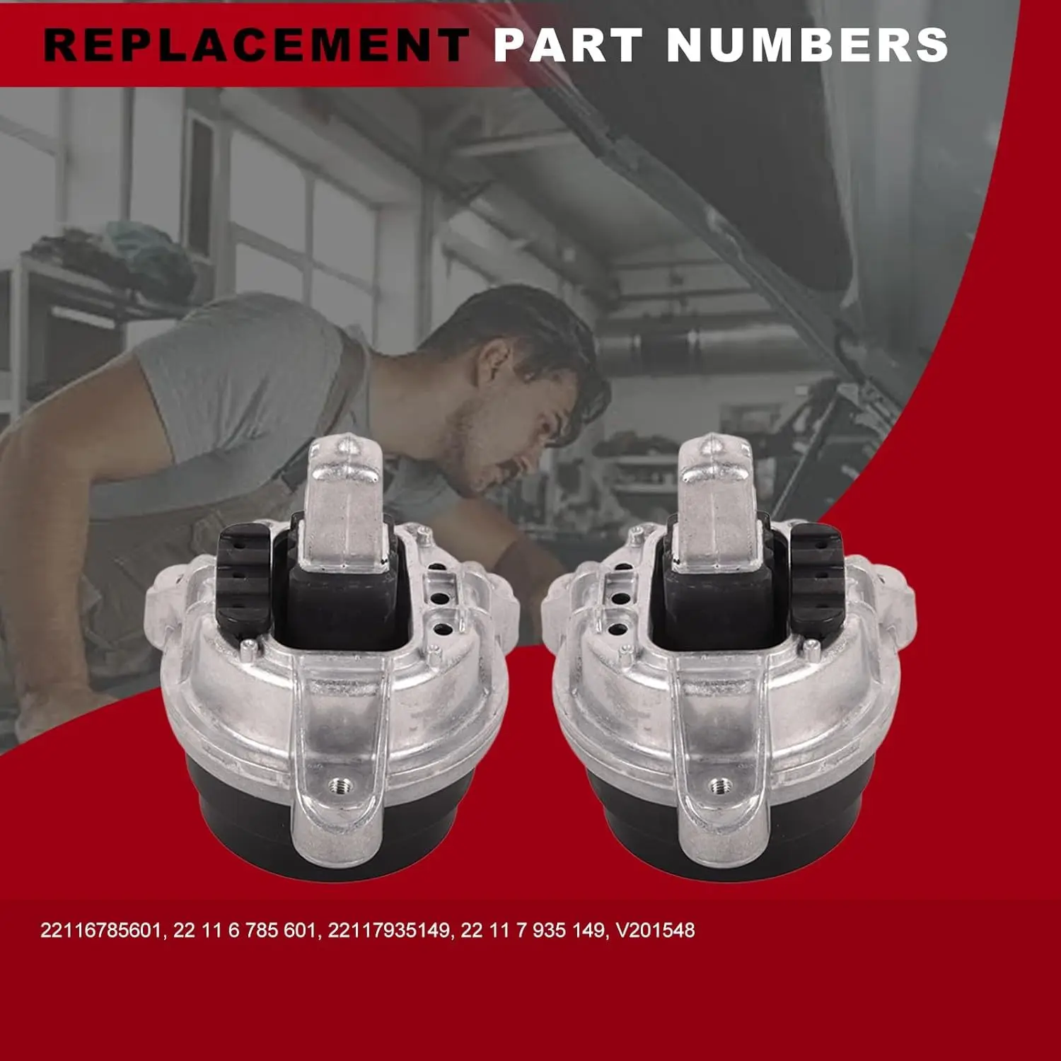 

22117935149 Опоры двигателя, левая и правая, замена для BMW 528i 2.0L L4 2012-2016, 2 шт.