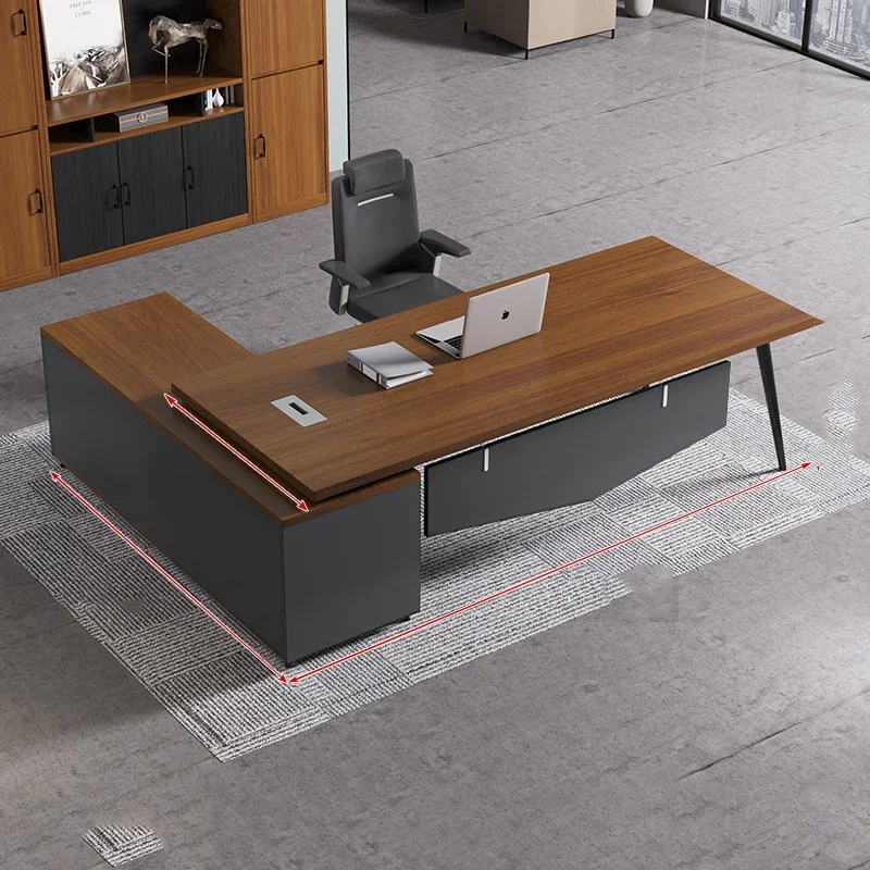 Corner Luxury Modern Desk Drawers Workstation Counter Office Desk L Shape Executive Scrivanie Per Ufficio Office Furniture