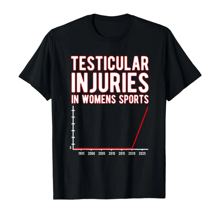 Testicular Injuries in Women's Sports T-Shirt Cotton Casual Tee