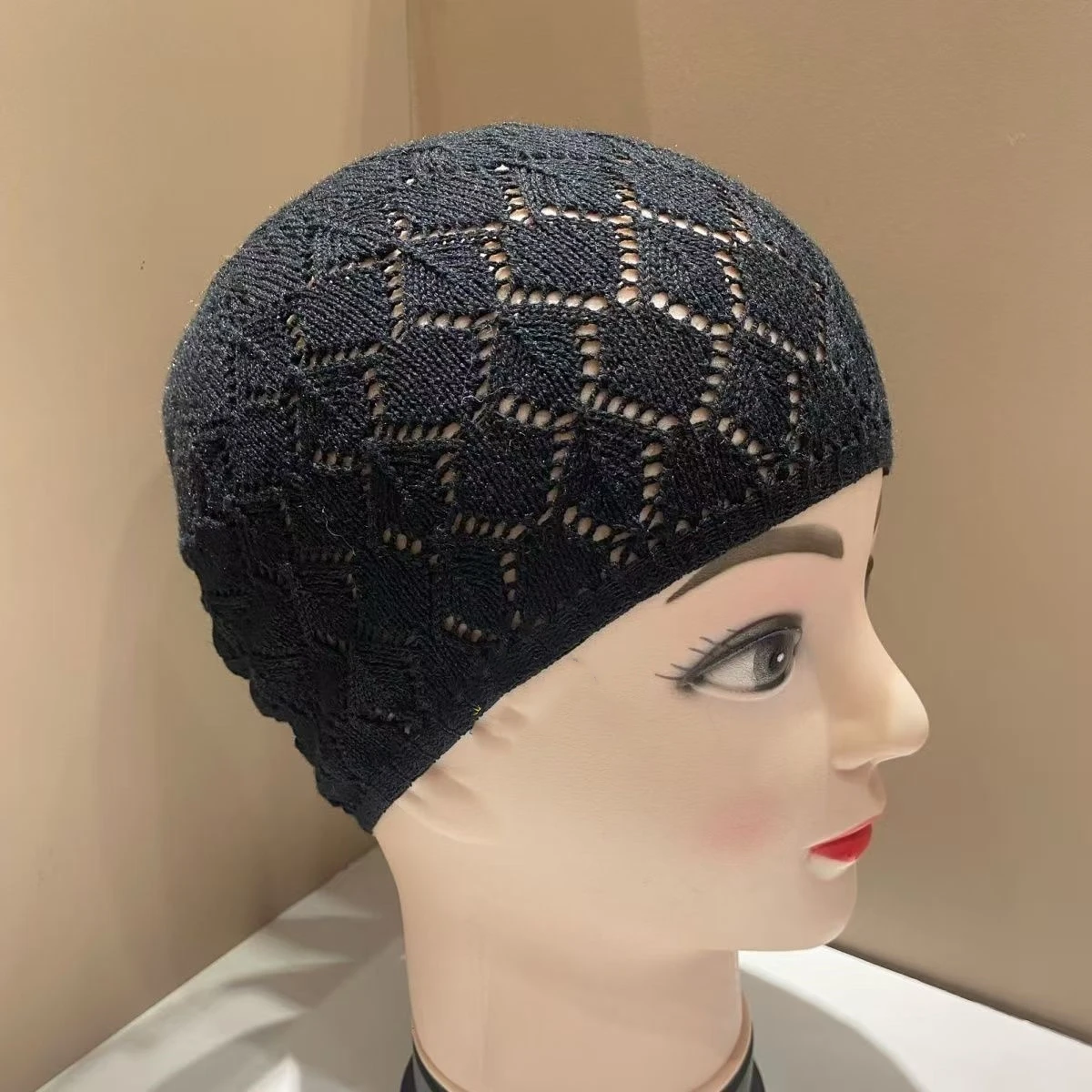 شحن مجاني قبعات إسلامية للنساء قبعة كروشيه متماسكة تركيا كوفي حجاب إسلامي عمامة يهودية شبكية كتان خريف دافئ 0775