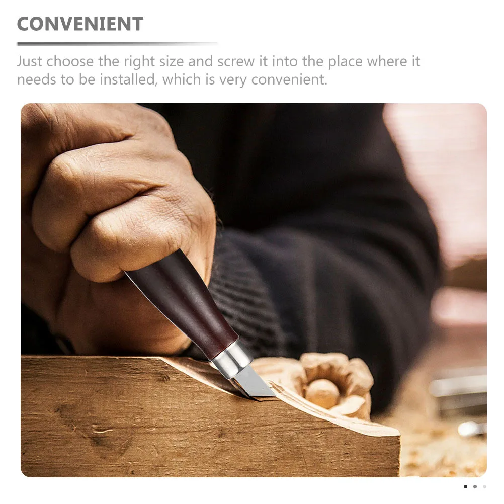 

6pcs Wooden File Handle Replacement Nature Wood Polished Non-Slip Grip For Metal Wood Files Hand Drills Tool Accessory