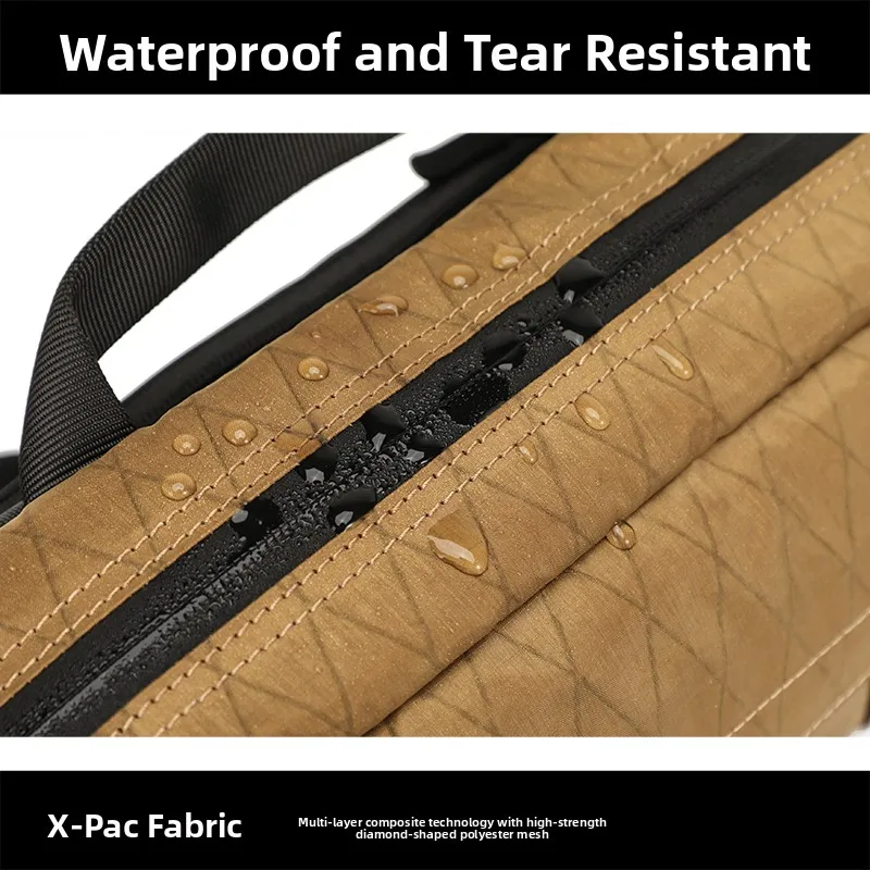 حقيبة كتف رجالية خفيفة الوزن ومحمولة للتنقل والأنشطة الخارجية، متينة بتصميم عصري مع لمسات دراجات نارية ومقبض ناعم