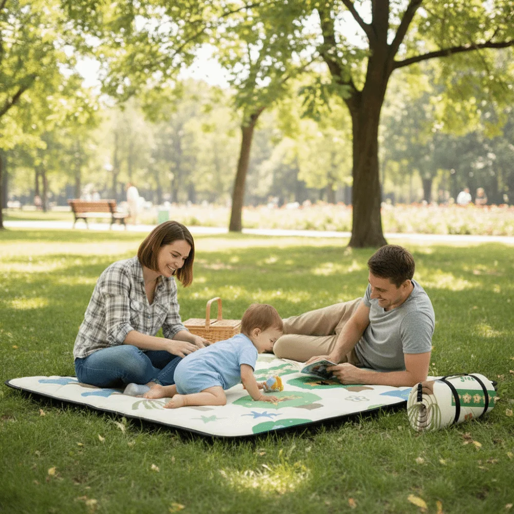 

Canvas Material Moisture-Proof Outdoor Mat Thickened Portable Picnic Mat Extra Large Waterproof Beach Mat Beach