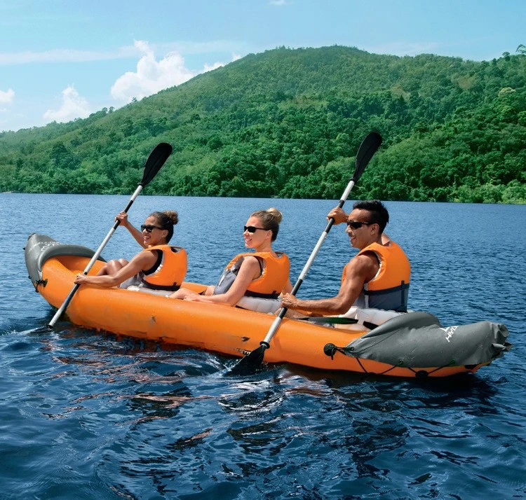 Scenic rafting boat kayak inflatable kayak like leather boat single canoe inflatable foldable fishing