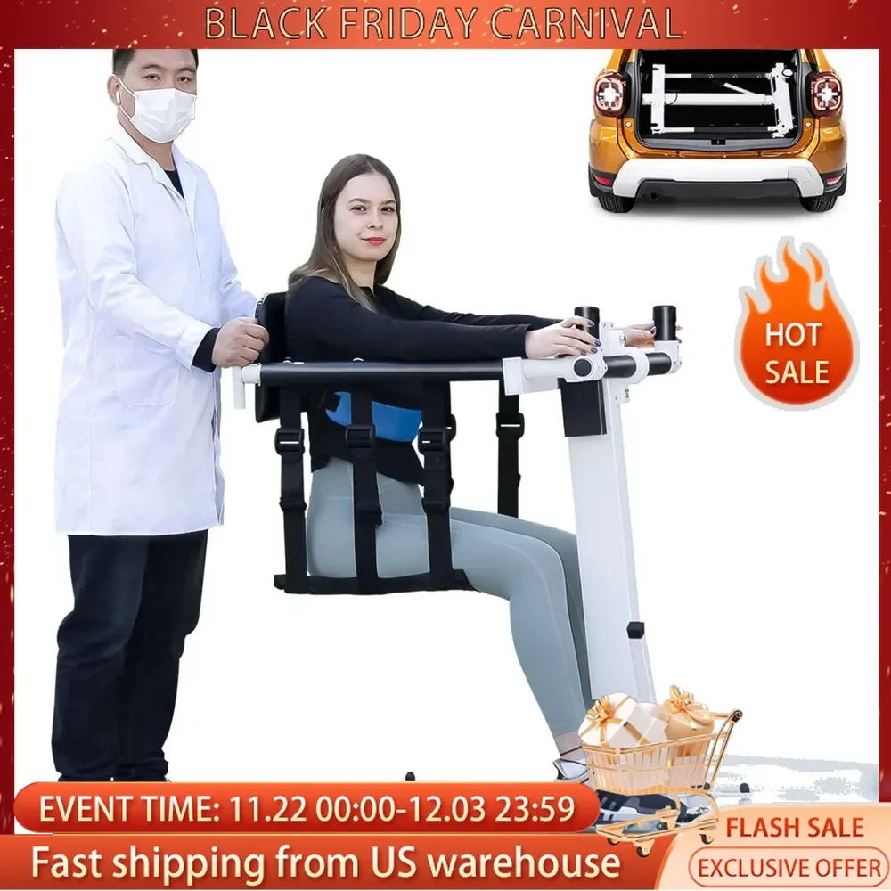 Electric Transfer Lift Wheelchair for Home,Portable Patient Lift Handicap Shower Chair Commode Toilet Transfer Chair for Seniors