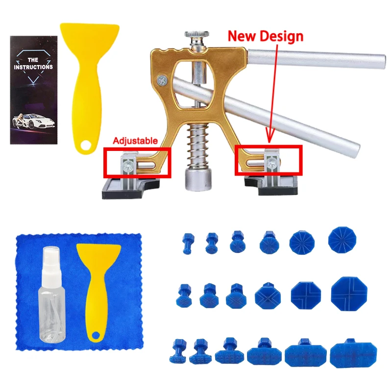 New Adjustable Car Dent Puller Dent Remover Auto Body Suction Cup Paintless Repair Tools Kit Auto Dent Removal Tool Kits