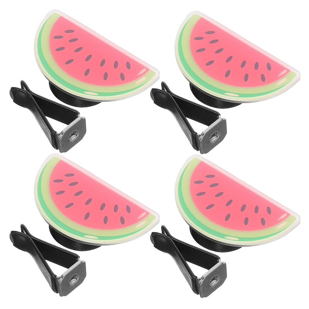 

4pcs Watermelon Air Clips Cute Outlet Fragrance Ornament Auto Interior Accessories Unique Scent Compact Design Easy Installation