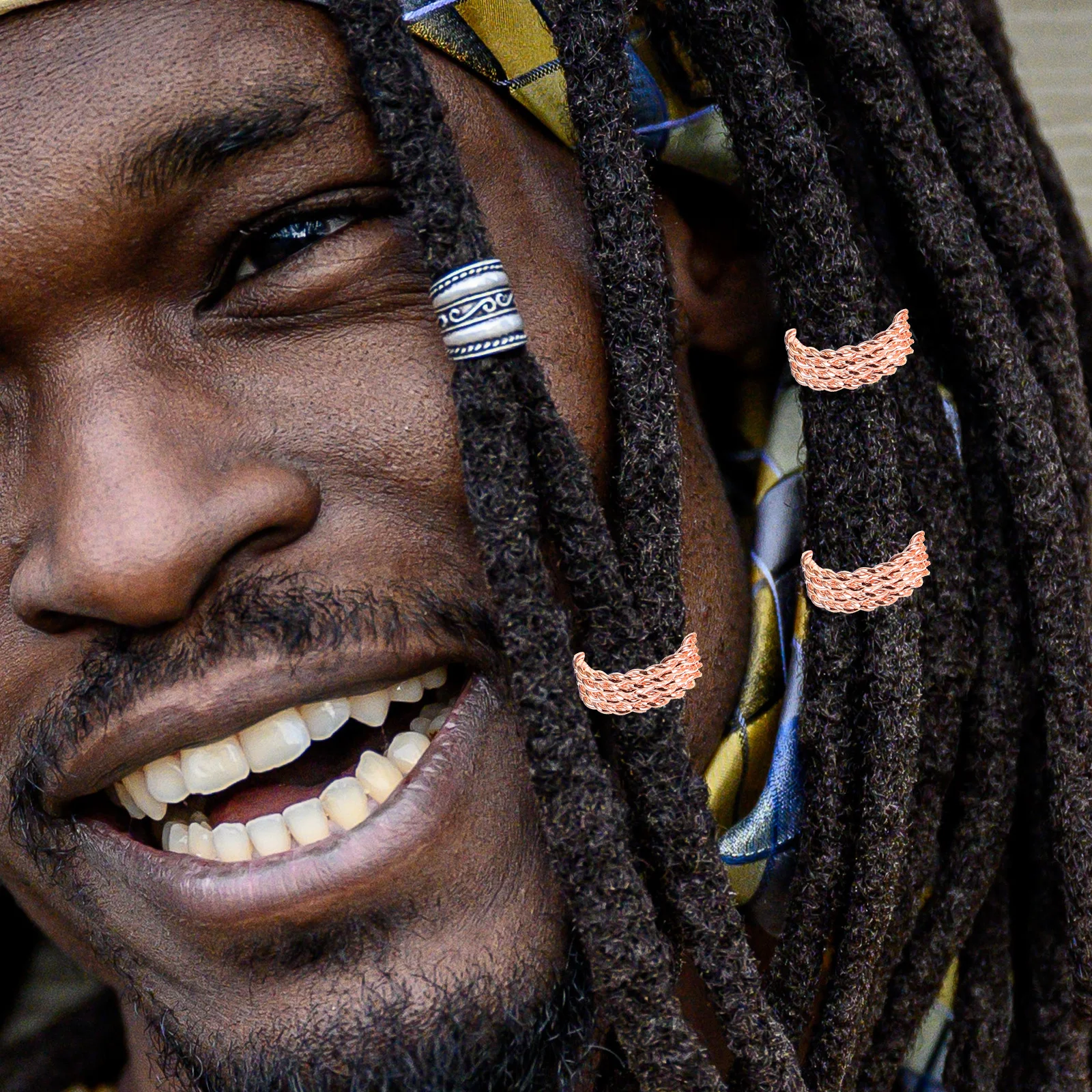 

30Pcs Hair Cuffs Metal Dreadlocks Braiding Beads Anti-Rust Braid Rings Decorative Filigree Tube Hair Accessories