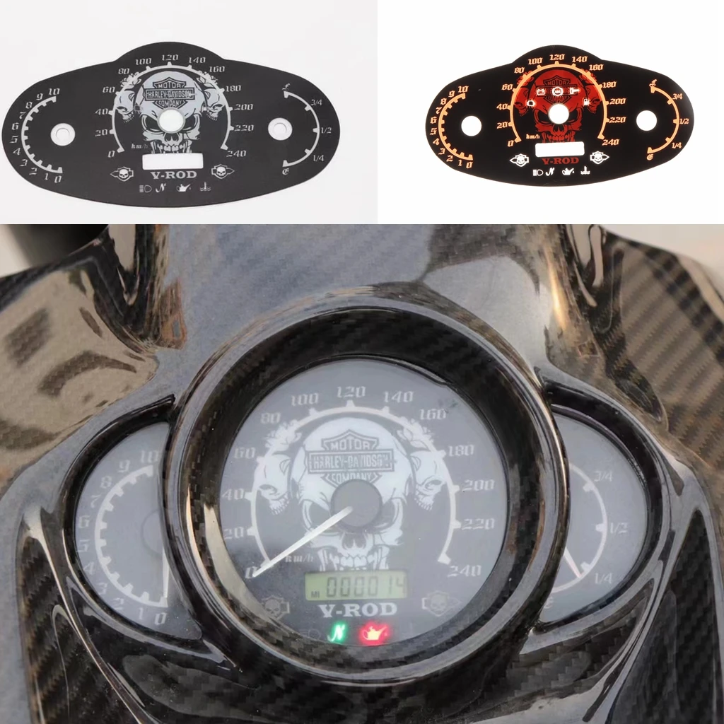 Motorcycle VROD NRS NIGHT ROD Muscle Speedo Conversion Plates Dashboard PVC Material Sticker V-ROD NIGHTROD Wolverine 2002-2017