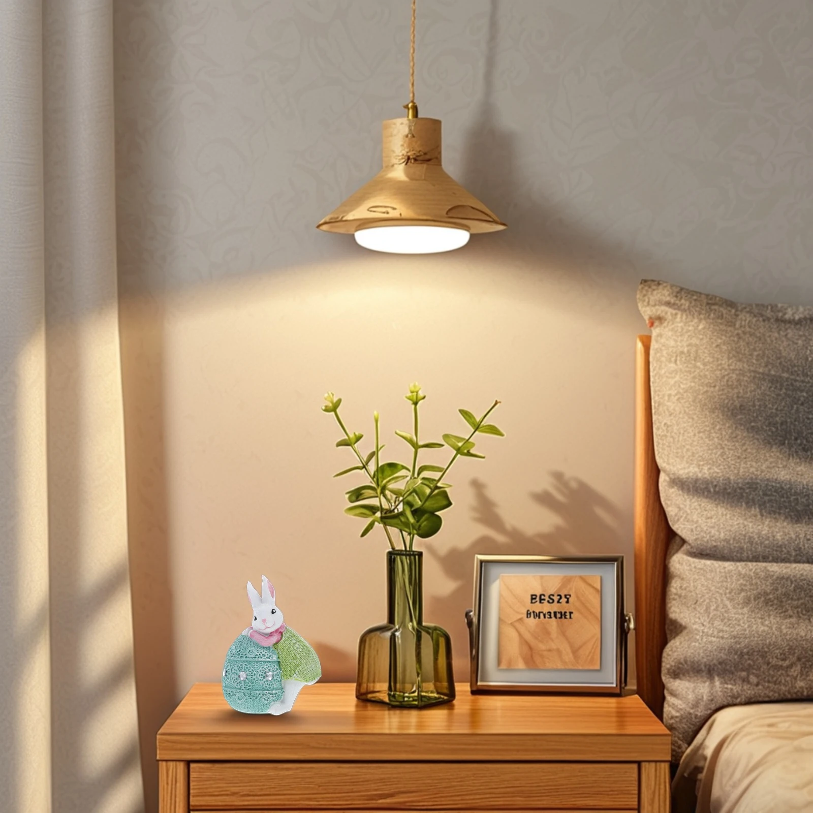 

Resin Bunny Easter Decoration Cute Rabbit Ornament For Home Garden Tabletop Decor Desktop Craft Miniature Statue