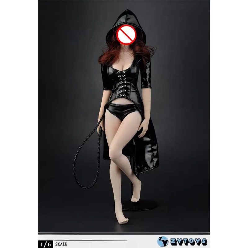 

ZYTOYS масштаб 1/6 ZY5018 сексуальная кожаная ветровка с капюшоном женская модель одежды для 12 дюймов фигурки тела куклы