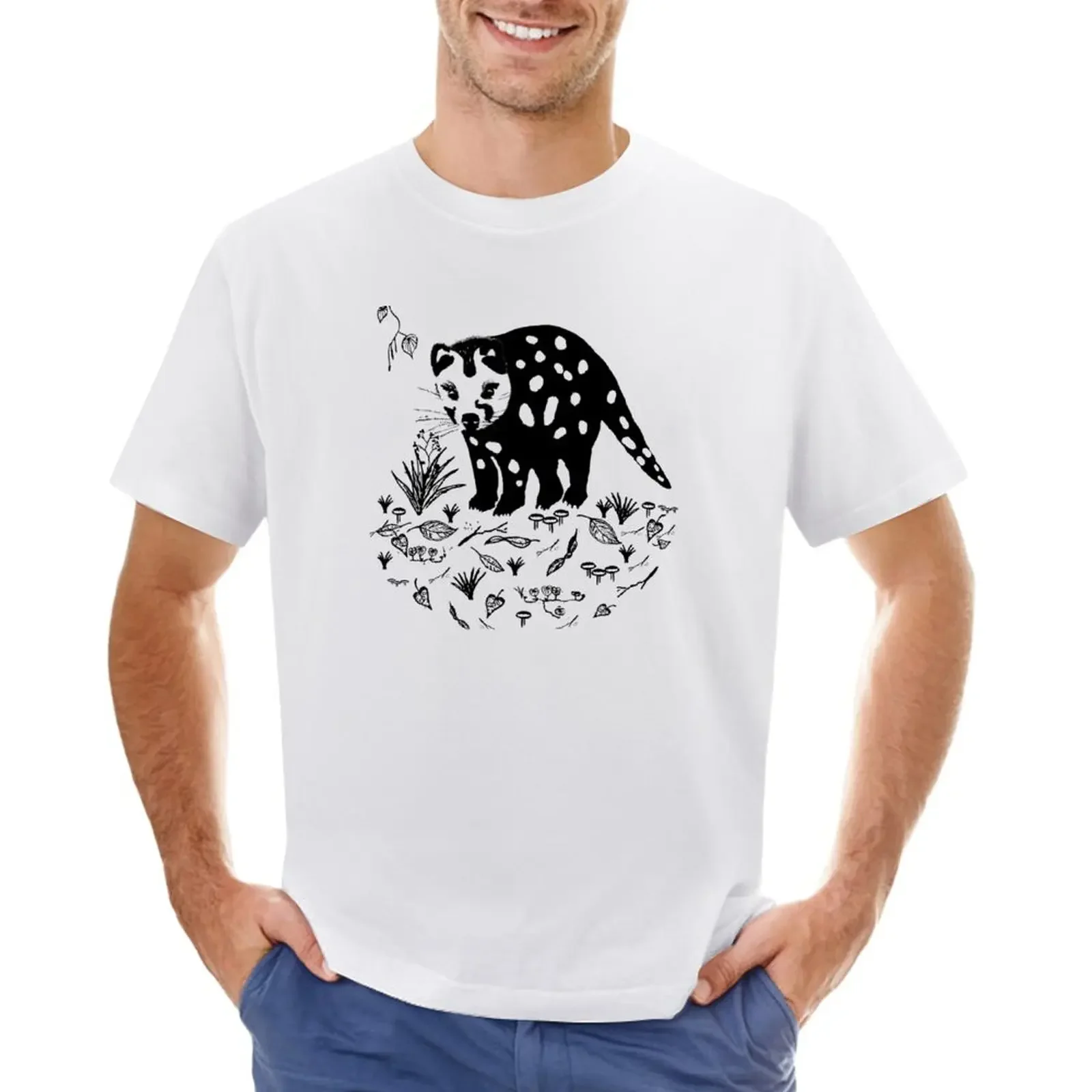 Spotted Tail Quoll- Dasyurus maculatus T-Shirt hippie clothes plain plus sizes shirts graphic tees Men's t-shirt