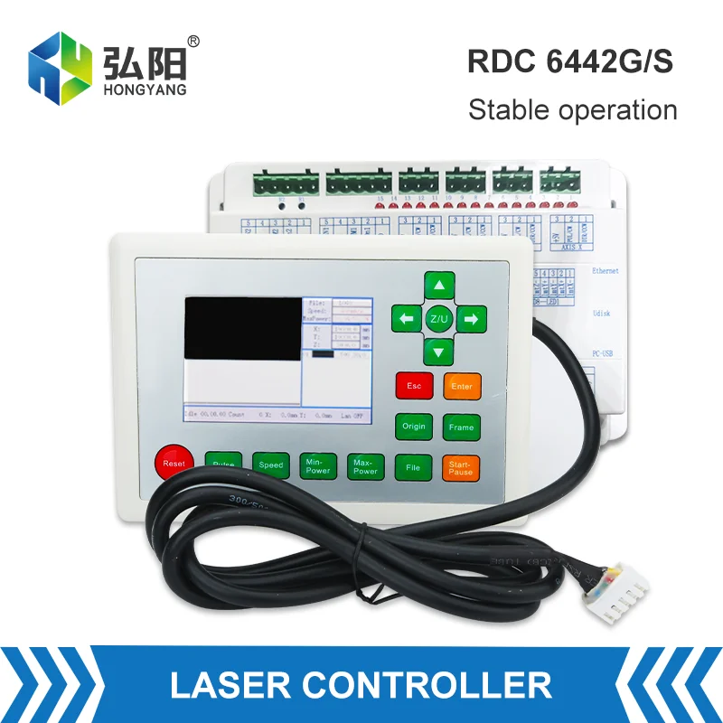 The laser control system Ruida RDC 6442G/S is used for laser engraving in CO2 laser cutting machines